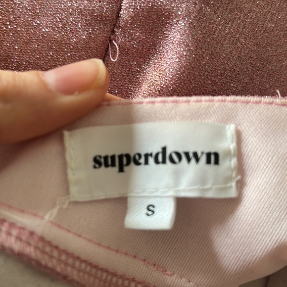 Pink Sparkly Superdown mini dress. Size small. Worn once - Picture 3 of 3